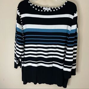 Dressbarn | XLarge| Striped| 3/4 sleeve |Soft